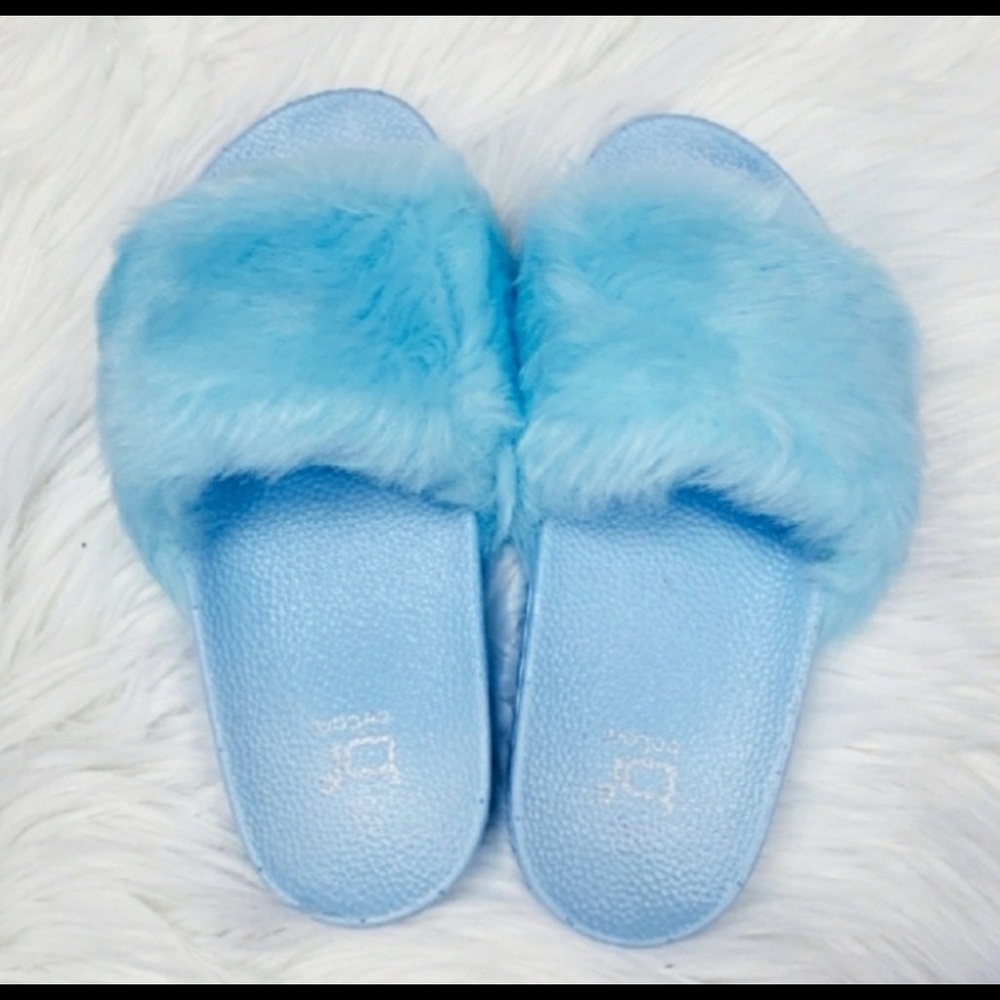 BLUE FUR SLIDE